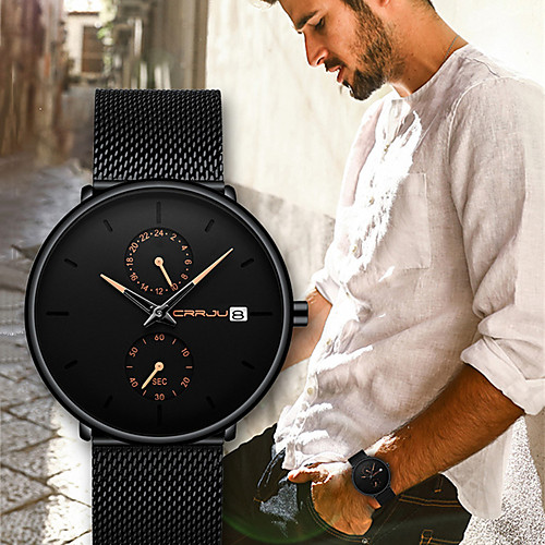 

Men's Steel Band Watches Quartz Formal Style Stylish Leather Black 30 m Water Resistant / Waterproof New Design Shock Resistant Analog Luxury Fashion - Red Gold Blue / Stainless Steel