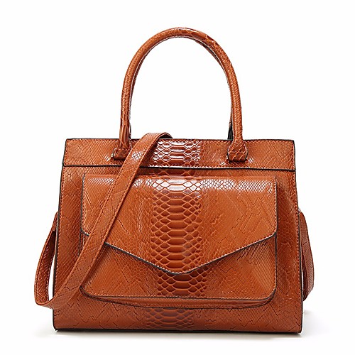 

Women's PU Top Handle Bag Solid Color Red / Green / Blue