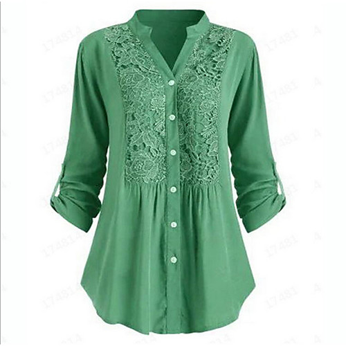

Women's Daily Blouse - Solid Colored Black