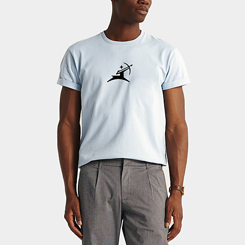 

Men's Daily Sports Business / Basic T-shirt - Solid Colored Black & White, Print Black