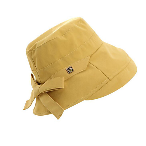 

Women's Basic Polyester Sun Hat-Solid Colored Yellow Blushing Pink Khaki