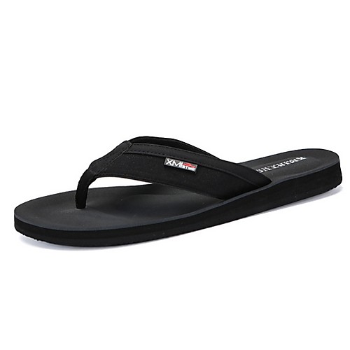 

Men's PU Summer Slippers & Flip-Flops Color Block White / Brown / Black