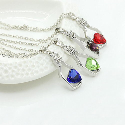 

Women's Pendant Necklace Necklace Friends European Romantic Casual / Sporty Sweet Chrome Purple Yellow Blue Red Green 45 cm Necklace Jewelry 1pc For Street Festival