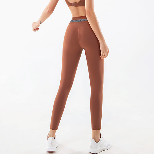 

Women's Sporty / Basic Legging - Solid Colored High Waist Wine Dusty Rose Black S M L