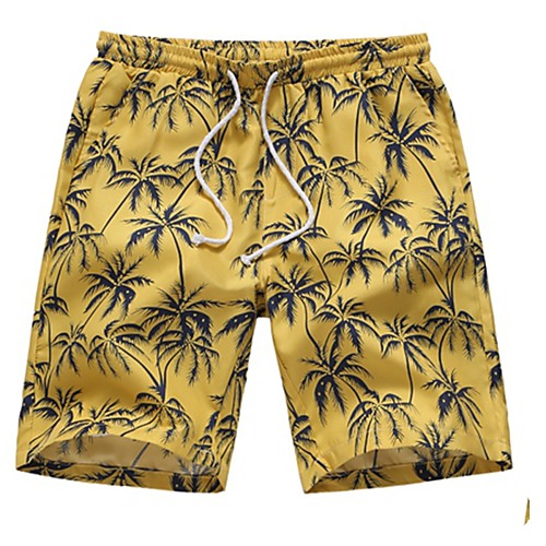 

Men's Boho Shorts Pants - Tropical / Flower Tropical Leaf, Floral Yellow US34 / UK34 / EU42 US36 / UK36 / EU44 US38 / UK38 / EU46