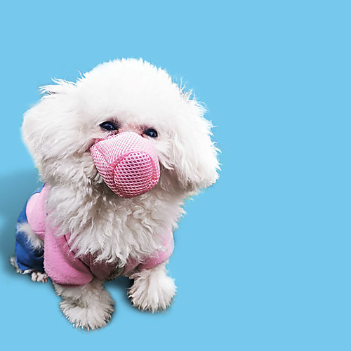 

Dog Cat Muzzle Mask Dog Clothes Warm Pink Gray Costume Corgi Bulldog Shiba Inu Net Solid Colored Headwarmers Leisure XS S M L