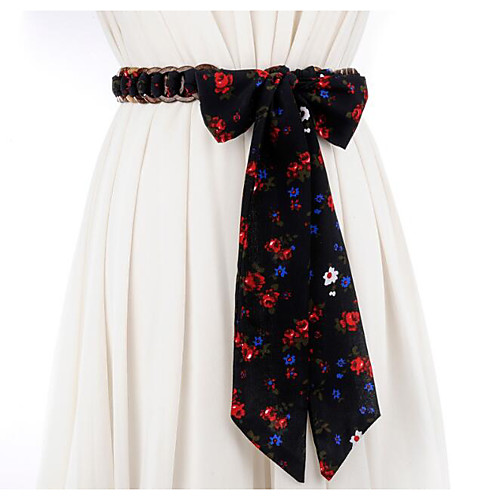 

Print Cloth Wedding / Party / Evening Sash With Belt Women's Sashes