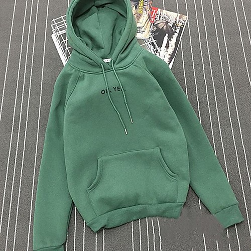 

Women's Casual Hoodie - Solid Colored Yellow M