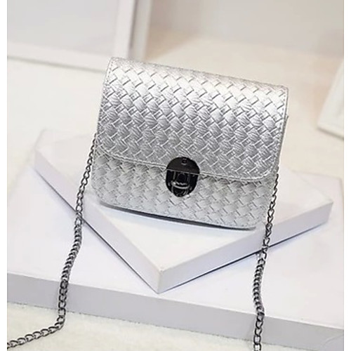 

Women's Zipper PU Crossbody Bag Solid Color Gold / White / Silver