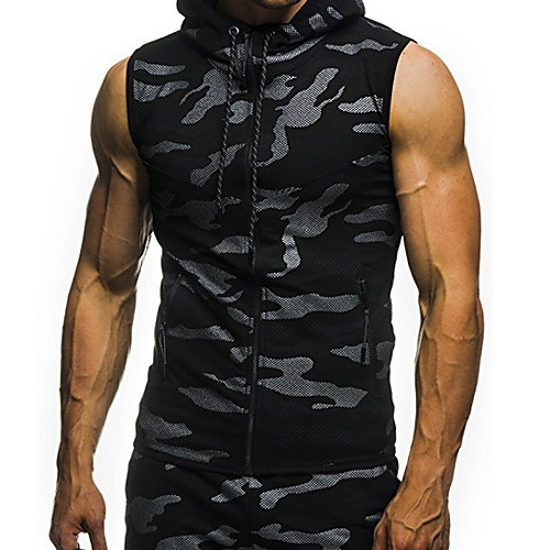 

Men's Casual Hoodie - Camo / Camouflage Hooded Light gray US32 / UK32 / EU40