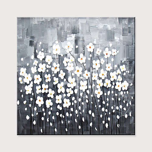 

Hand Painted Abstract Flower Black And White Oil Painting On Canvas Home Decor Original Hand Painted Art