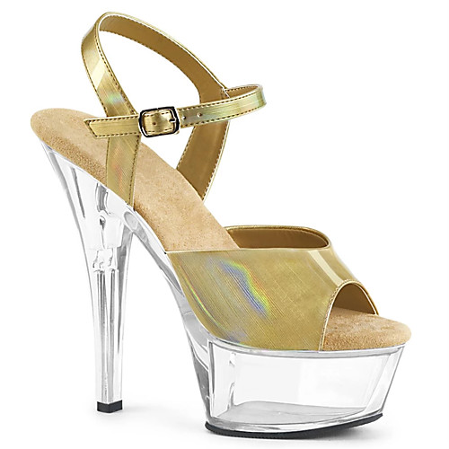 

Women's Sandals Stiletto Heel Peep Toe PU British Summer White / Red / Gold