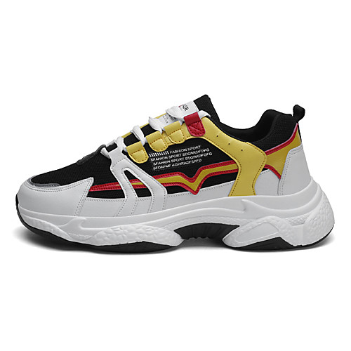 

Men's Mesh Spring / Fall Casual Athletic Shoes Black / White / Black / Yellow / Black / Blue