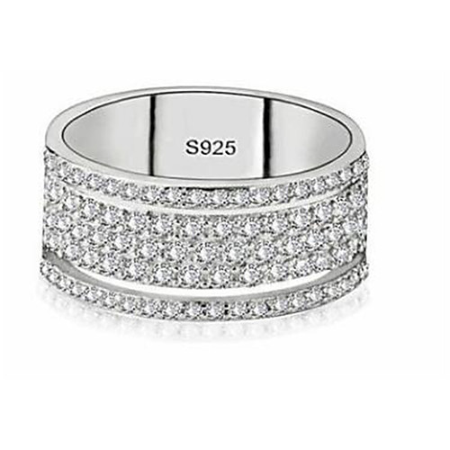

Women's Ring 1pc Silver Copper Imitation Diamond Round Stylish Gift Festival Jewelry Classic Flower