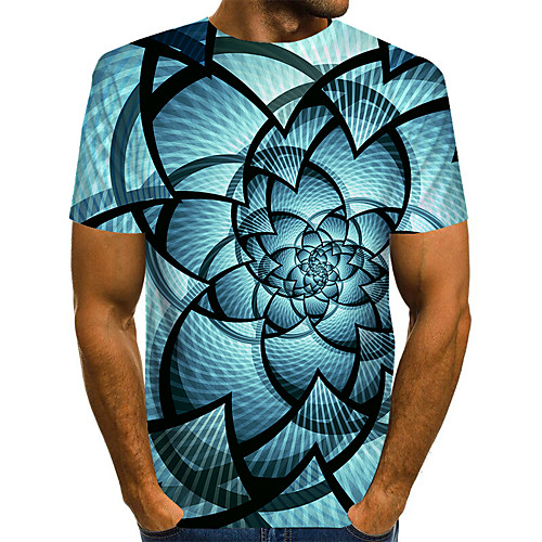 

Men's Daily Basic T-shirt - 3D Rainbow