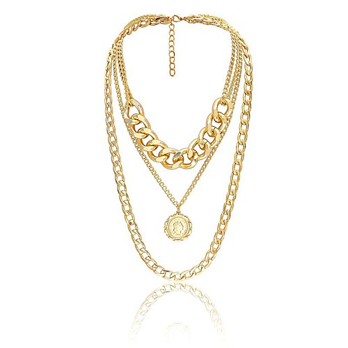 

Women's Necklace Friends European Romantic Casual / Sporty Sweet Chrome Gold 61 cm Necklace Jewelry 1pc For Street Festival
