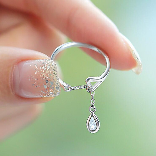 

Women's Ring 1 Piece Silver Alloy Elegant Holiday European Holiday Wedding Party Jewelry