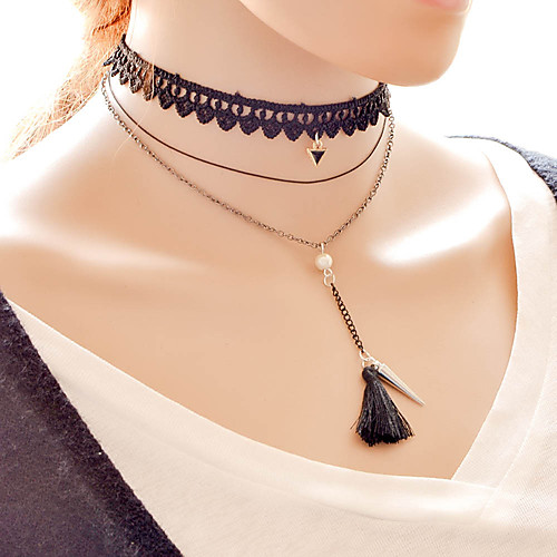 

Women's Necklace Friends European Romantic Casual / Sporty Sweet Chrome Black 30 cm Necklace Jewelry 1pc For Street Festival