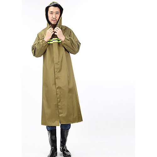 

Protective Clothing Anti Dust And Droplet Men's Daily Fall & Winter Long Coat, Solid Colored Hooded Long Sleeve Polyester Army Green