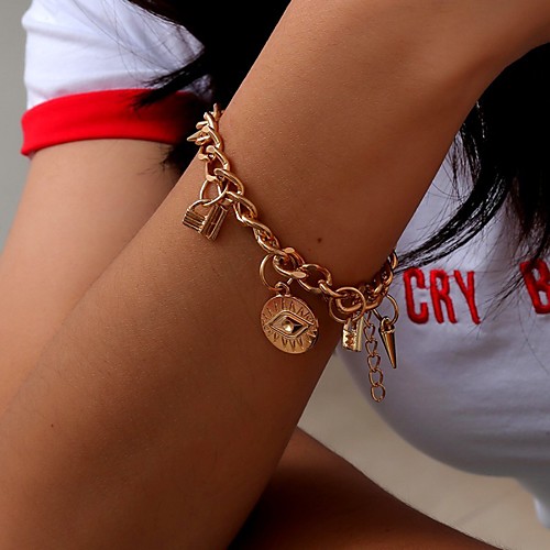 

Women's Bracelet Classic Wedding Birthday Vintage Theme European Trendy Casual / Sporty Ethnic French Alloy Bracelet Jewelry Gold / Silver For Date Festival