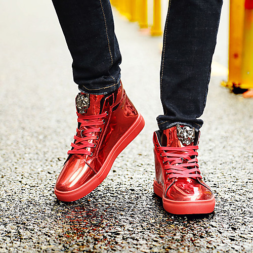 

Men's Patent Leather Spring & Summer / Fall & Winter Casual / Preppy Sneakers Walking Shoes Breathable Red / Blue