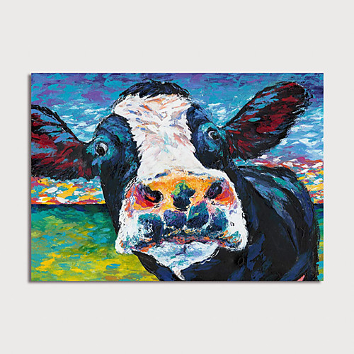 

Hand Painted Rolled Canvas Oil Painting Abstract Animal by Knife Home Decoration Painting Only