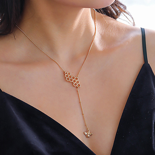 

Women's Pendant Necklace Necklace Y Necklace Classic Bee Simple Classic Trendy Fashion Chrome Gold 45 cm Necklace Jewelry 1pc For Street Beach Festival