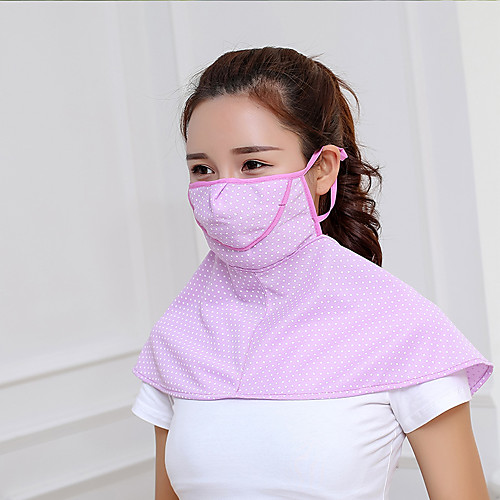 

Mask Pollution Protection Mask Breathable Ultraviolet Resistant Comfortable Polka Dot Terylene Spring Summer for Women's Climbing Beach Traveling Purple Pink Grey