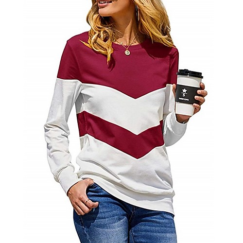 

Women's Basic Sweatshirt - Color Block Red S