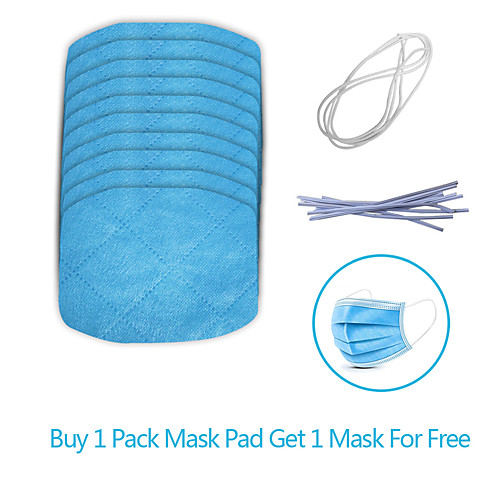 

10pcs durable 3 layer disposable Mask Gasket Isolation Filter Pad Anti-fog Haze Dust-proof Breathable Mask Replacement Pad Cotton Pad