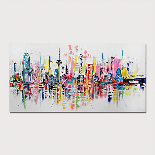 

Hand Painted Canvas Oilpainting Abstract by Knife Home Decoration with Frame Painting Ready to Hang