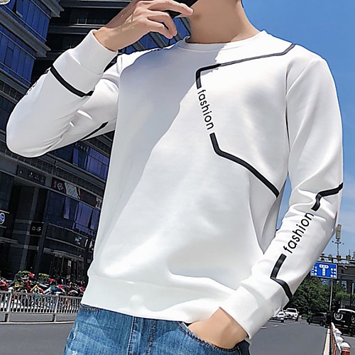 

Men's Casual Sweatshirt - Letter White US32 / UK32 / EU40
