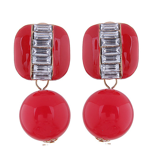 

Women's Drop Earrings Earrings Simple European Trendy Fashion Imitation Pearl Imitation Diamond Earrings Jewelry Red / Blue / White For Business Daily Casual Date Work 1 Pair