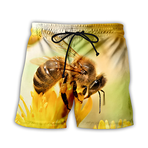

Men's Swim Shorts Swim Trunks Bottoms Breathable Quick Dry Swimming Beach Water Sports 3D Print Summer / Micro-elastic