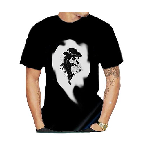 

Men's Daily T-shirt - Geometric Black Plague Doctor