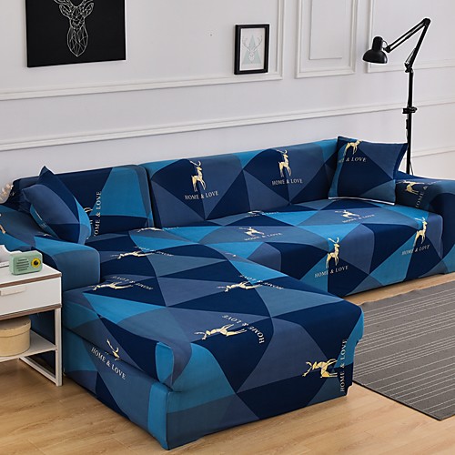 

Northern Europe Simple Dark Geometric Pattern Elastic Sofa Cover Full Package Single Double Three Person Sofa Cover