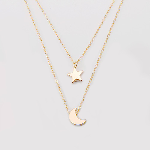 

Women's Pendant Necklace Necklace Friends European Romantic Casual / Sporty Sweet Chrome Gold Silver 42 cm Necklace Jewelry 1pc For Street Festival
