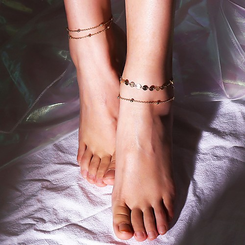 

Leg Chain Elegant Trendy Ethnic Women's Body Jewelry For Wedding Party Date Alloy Wedding Friends Gold Silver 1 Piece