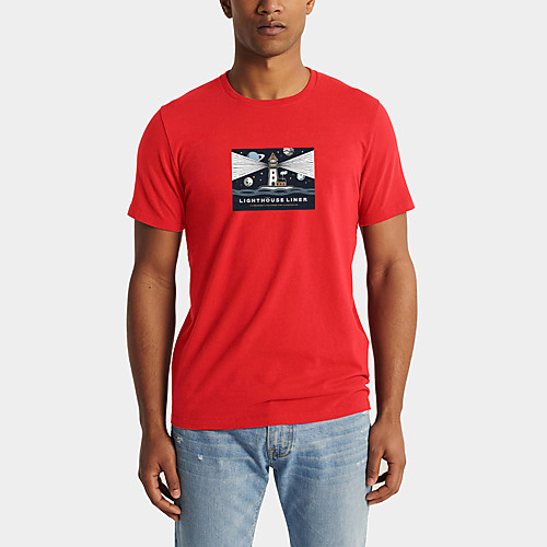 

Men's Daily Sports Business / Basic T-shirt - Rainbow / Letter Black & White, Print Black