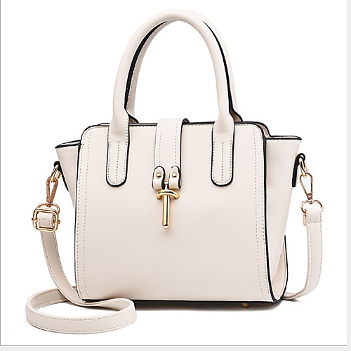 

Women's PU Top Handle Bag Solid Color Red / Black / Beige