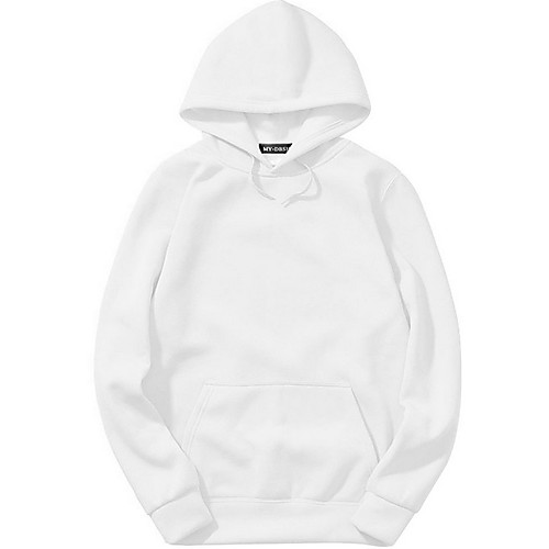 

Men's Casual Hoodie - Solid Colored White US32 / UK32 / EU40