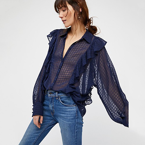 

Women's Daily Shirt - Solid Colored Black
