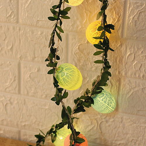 

2x2.5M String Lights 20 LEDs 2pcs Daylight Easter Day Lovely / Easter Egg AA Batteries Powered
