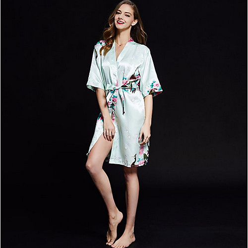

Women's Round Neck Robes Pajamas Geometric
