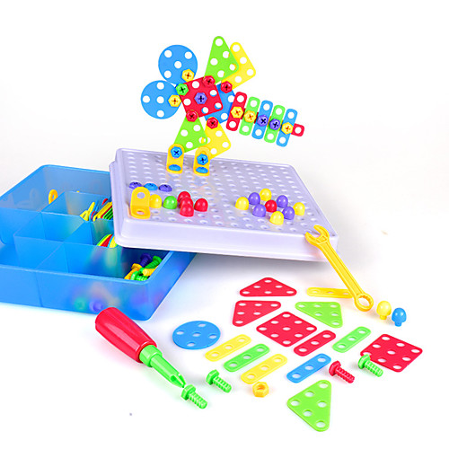 

Building Blocks Construction Set Toys Screw Toy 193 pcs Family Bolster compatible Legoing Electronic DIY Hand-made Boys and Girls Toy Gift / Kid's