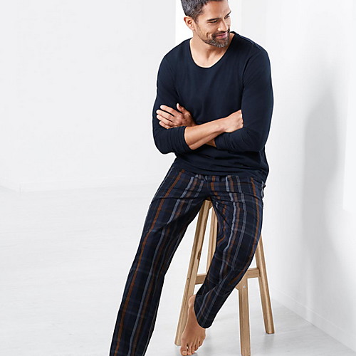 

Men's Round Neck Suits Pajamas Plaid
