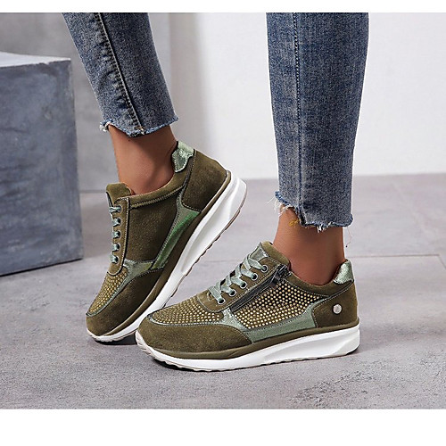 

Women's Athletic Shoes Wedge Heel Closed Toe PU Summer Khaki / Green / Blue