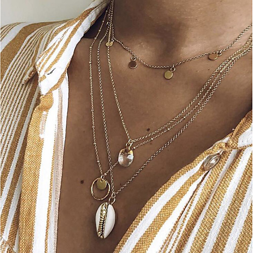 

Women's Necklace Friends European Romantic Casual / Sporty Sweet Chrome Gold 56 cm Necklace Jewelry For Street Festival