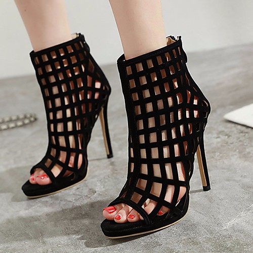 

Women's Heels Stiletto Heel Pointed Toe PU Spring & Summer Black