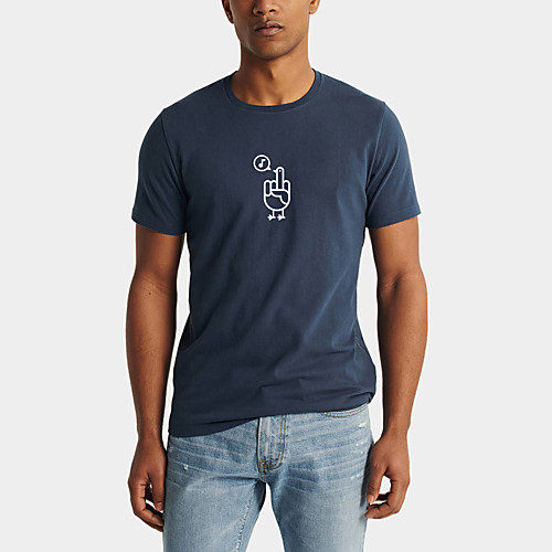 

Men's Daily Sports Business / Basic T-shirt - Abstract / Solid Colored / Animal Black & White, Print Black